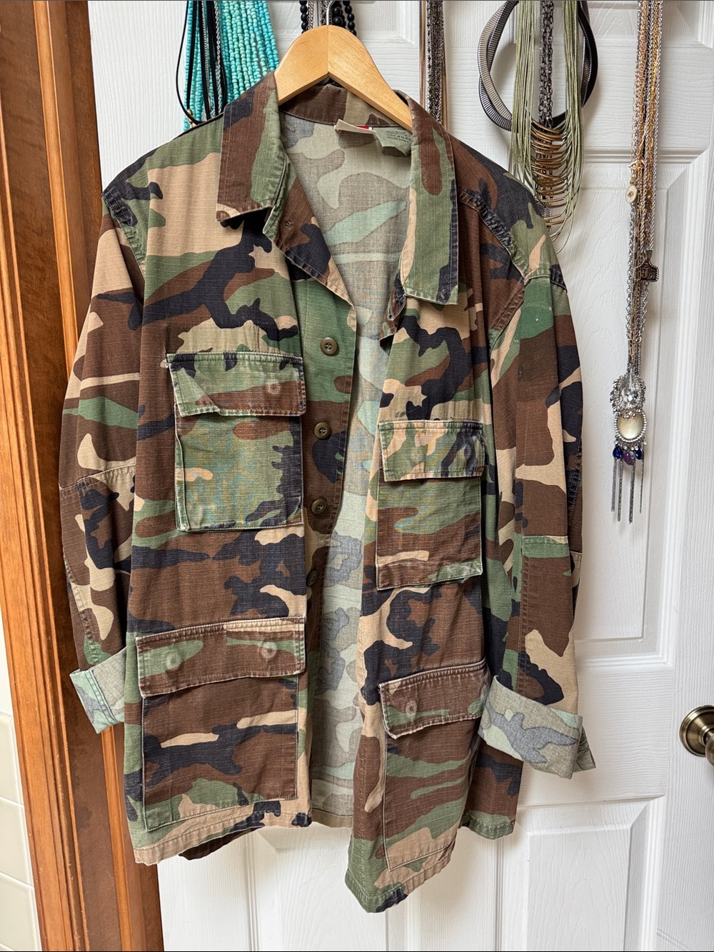 Men's Camo Field Jacket - Green/Brown Military Print